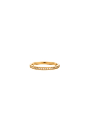 Natalie B Jewelry Kain Cz Stacking Ring in Metallic Gold. Size 7. Also in 6, 8.