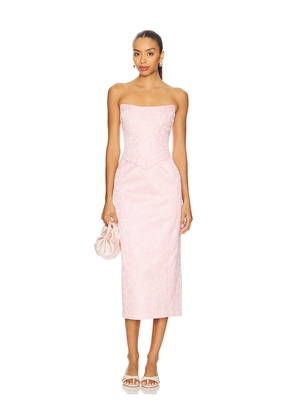 Lovers and Friends Josephine Midi Dress in Pink. Size M. Also in XS, S.
