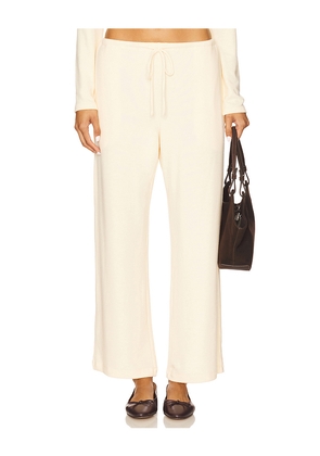 LESET Lauren Crop Drawstring Pant in Cream. Size M. Also in L.
