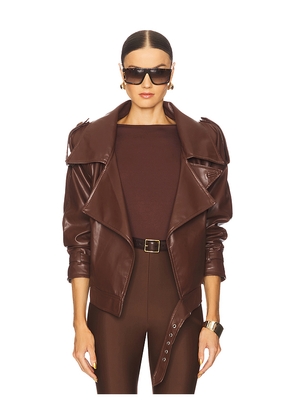 Mariandree Gaitan Giorgia Jacket in Chocolate. Size M. Also in S, L.