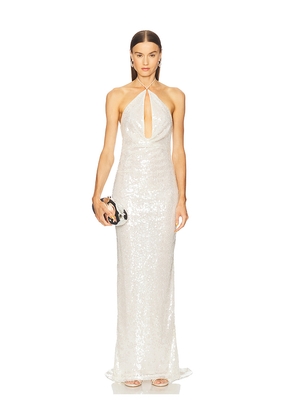 Michael Costello x REVOLVE Lucie Gown in Metallic Neutral. Size M. Also in S, L, XL.