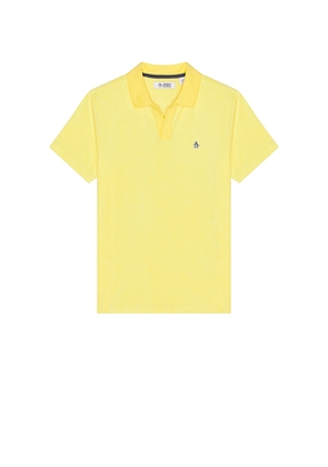 Original Penguin Terry Collar Polo in Lemon. Size M. Also in L, S.