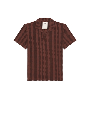 OAS Totem Polo Terry Shirt in Red. Size S. Also in XL/1X.