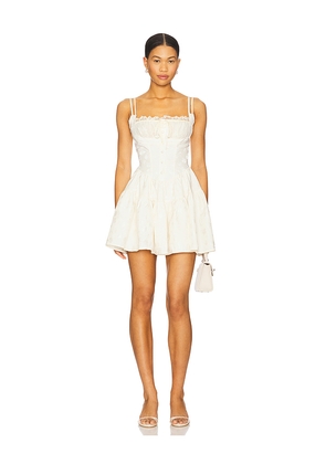 MORE TO COME Sansa Mini Dress in Cream. Size M. Also in L, S, XS, XXS.