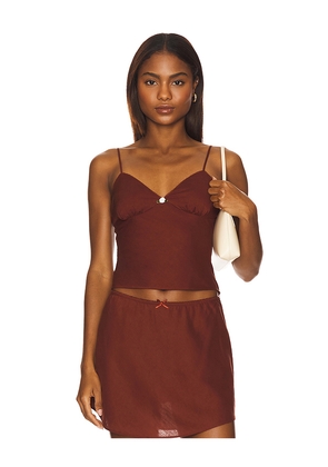 NIA Isaac Top in Cognac. Size M. Also in S, XS, L, XL.