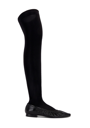 Nora Lozza Over The Knee Ballerina Boot in Black. Size 7. Also in 6, 8, 9.