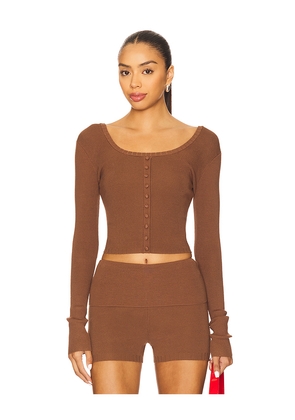 Nana Jacqueline Holly Top in Brown. Size M. Also in S, L.