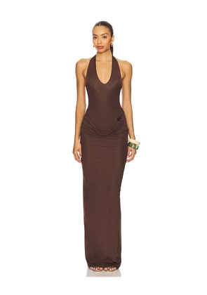 Maygel Coronel Conto Dress in Brown.