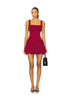 MORE TO COME Blair Mini Dress in Burgundy. Size L. Also in M, S, XS, XXS.