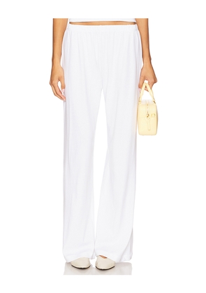 LESET Nando Lounge Pant in White. Size L. Also in XS, S, M.