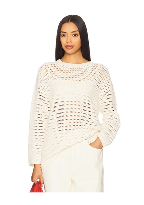 LESET Lucy Oversized Crew Pullover in Cream. Size XS/S. Also in M/L.