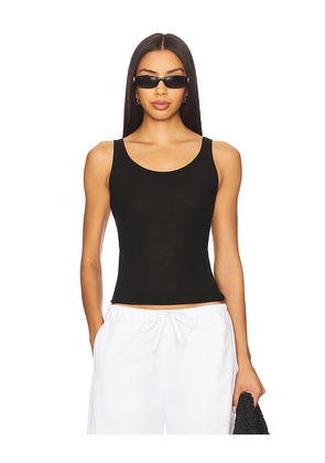 LESET Rozzi Scoop Neck Tank Top in Black. Size S. Also in L, XS.