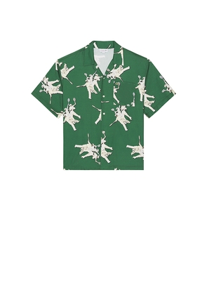 Lacoste Short Sleeved Printed Shirt in Green. Size 42. Also in 40.