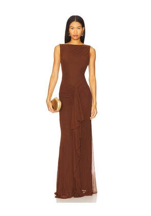 Lovers and Friends Ellie Maxi Dress in Brown. Size M. Also in XS, XXS.