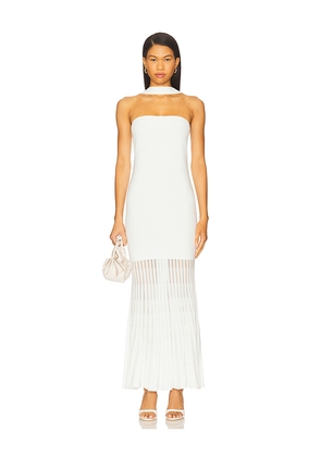 Lovers and Friends x Yhasmina Ferrara Kelly Pleated Knit Dress in White. Size M. Also in L, S, XL, XS.