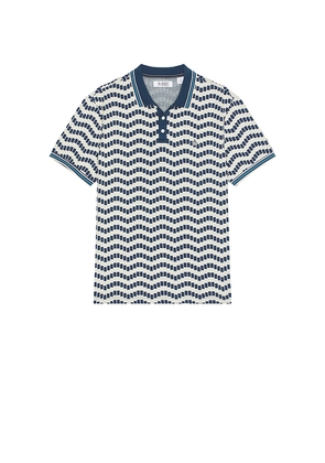 Original Penguin Jacquard Textured Polo in Navy. Size S. Also in M.
