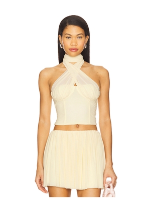 MAJORELLE x Yhasmina Ferrara Manon Top in Ivory. Size M. Also in S, L, XL.