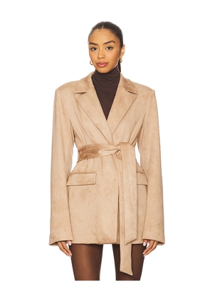 Lovers and Friends Eva Faux Suede Jacket in Tan. Size M. Also in L, S, XL, XS, XXS.