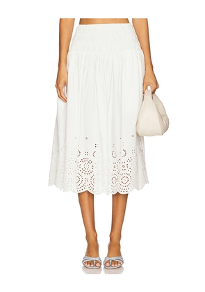 L'Academie by Marianna Lya Midi Skirt in White. Size M. Also in L, S, XL, XS.