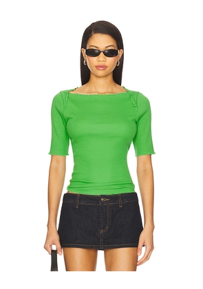 Nation Los Angeles Julee Top in Green. Size M. Also in S, XS, L, XL/1X.