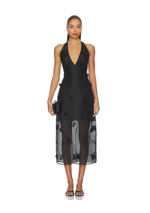 L'Academie by Marianna Minah Midi Dress in Black. Size M. Also in XS, XXS, S, L, XL.