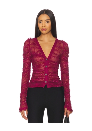 OW Collection Audrey Top in Burgundy. Size S. Also in L, M, XS.