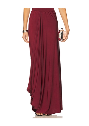 MISHA The Waterfall Jersey Skirt in Red. Size M. Also in L, S, XS.