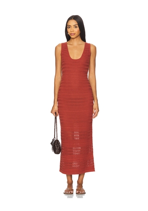 Nation Los Angeles Carrer Sweater Dress in Brick. Size M. Also in S, XS, L.