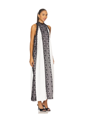 KIKA VARGAS Gisue Dress in Black,White. Size 2. Also in 4, 6, 10.