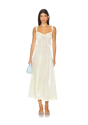 LPA Kate Midi Dress in Lemon. Size M. Also in XS, S, L, XL.