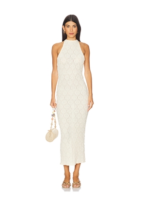 LIONESS Members Midi Dress in Ivory. Size M. Also in L, S, XS, XXL.