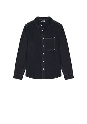 KROST Indigo Denim Rivet Shirt in Blue. Size M. Also in S.