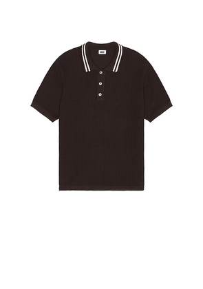 KROST English Rib Short Sleeve Polo in Brown. Size S. Also in M.