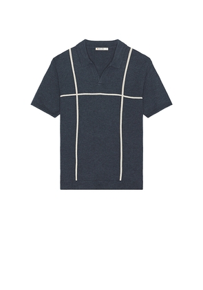 Marine Layer Varsity Sweater Polo in Blue. Size M. Also in L, S.