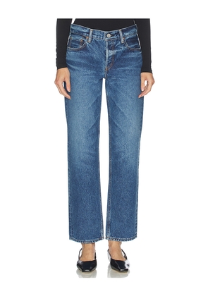 Moussy Vintage Philadelphia Straight Jeans in Blue. Size 26. Also in 27, 28, 29, 30, 31, 32.