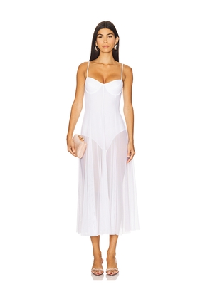 Norma Kamali Underwire Dress With Bodysuit in White. Size M. Also in S, L, XL.