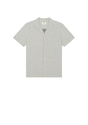 Marine Layer Jacquard Resort Shirt in Blue. Size M. Also in S, XL/1X.