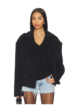 OW Collection Presley Wool Jacket in Black. Size M. Also in S, XS, L.