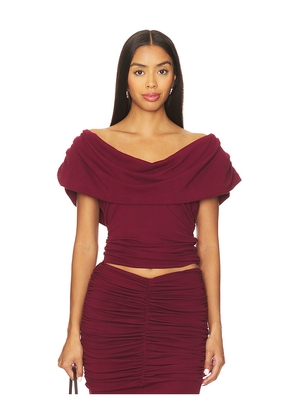 Line & Dot Mazzy Knit Top in Burgundy. Size S. Also in XS, M, L.