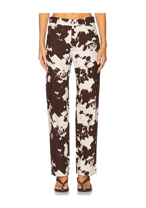 Miaou x REVOLVE Fargo Pant in Brown. Size S. Also in XS, M.