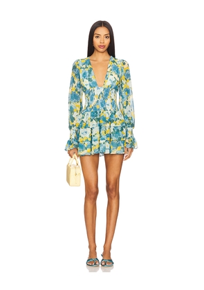 Lovers and Friends Eloise Mini Dress in Blue. Size M. Also in S, XS, XXS.