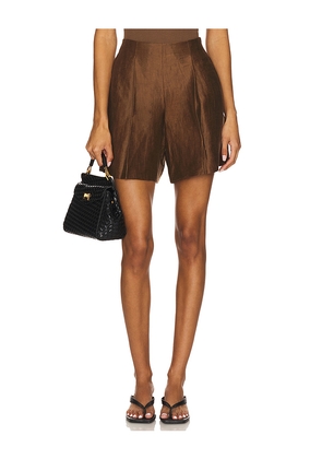 L'AGENCE Hadleigh Long Short in Brown. Size 2. Also in 0.
