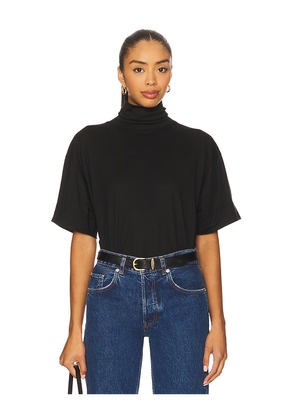 Nation Los Angeles Fable Turtleneck Tee in Black. Size M. Also in XS, S, L.