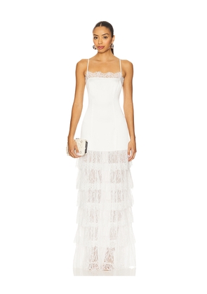 MAJORELLE Felicite Maxi Dress in White. Size M. Also in XS, S, L.