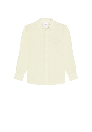 Norse Projects Algot Relaxed Cotton Linen Shirt in Yellow. Size M. Also in S.