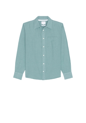 Norse Projects Algot Relaxed Cotton Linen Shirt in Blue. Size S. Also in M.