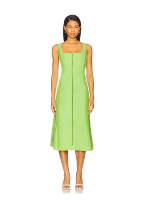 La Ligne Tealength Dress With Trim Detailing in Green. Size S. Also in XS, M.