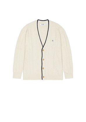 Original Penguin Cable Knit Cardigan in Cream. Size M. Also in L.