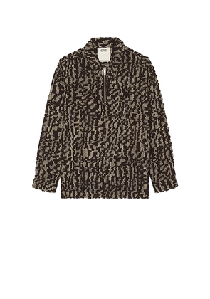 OAS Smoke Polo Shirt in Dark Brown. Size M. Also in S, L, XL/1X.