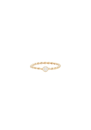 Loren Stewart Spiral Diamond Band Ring in Metallic Gold. Size 8. Also in 6.
